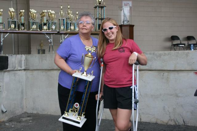 Our Miss Fire Prevention wins the Hard Luck Award at the 2011 Firemen's Convention Parade